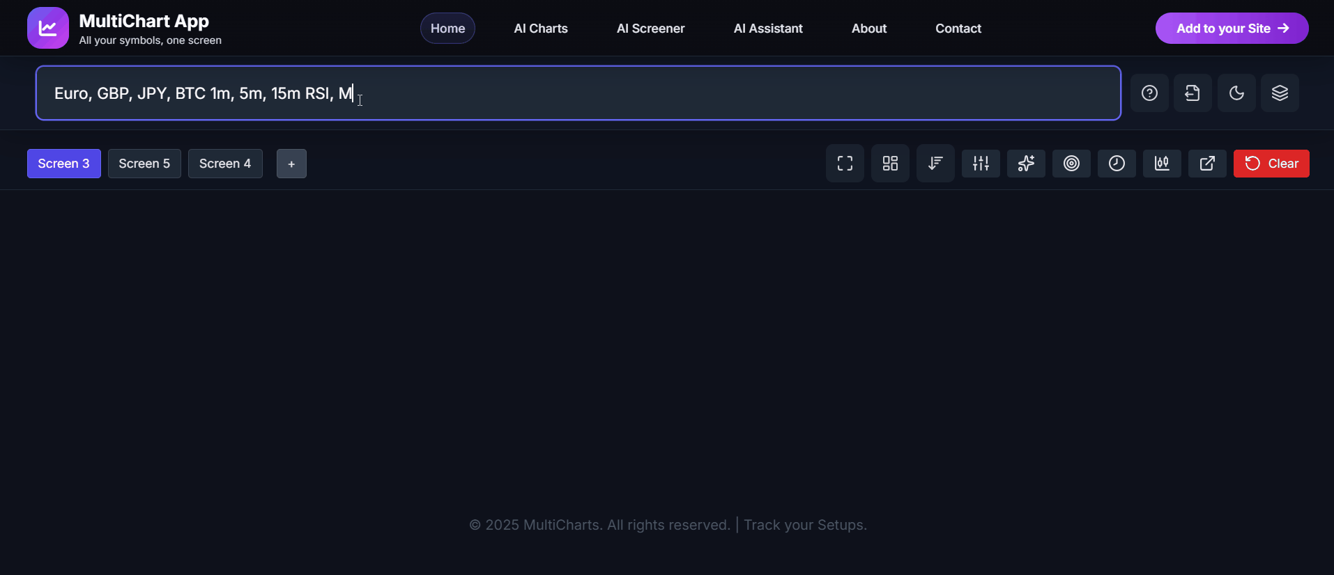 MultiChart Forex Demo